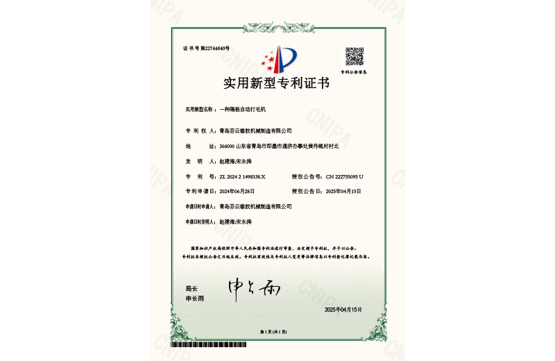 一種隔板自動打毛機